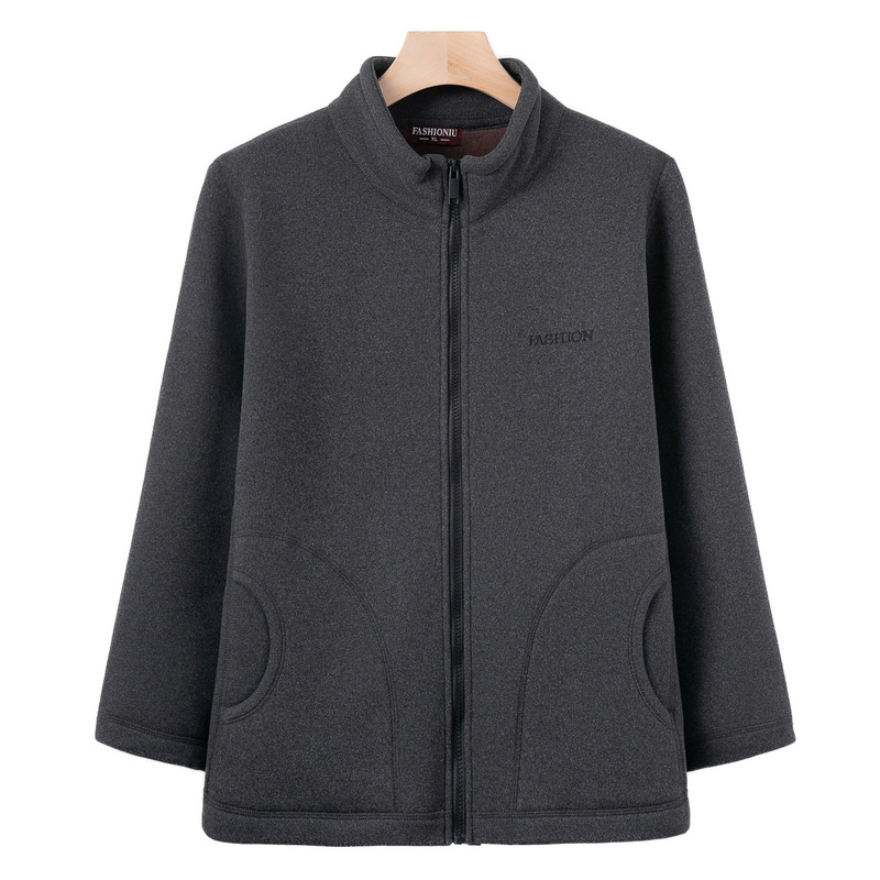 Vyrinė poliarinės fleecinės striukė su apvalia kakleliu, užtrauktuku uždarymas, tiršta, kišenės su užtrauktukais