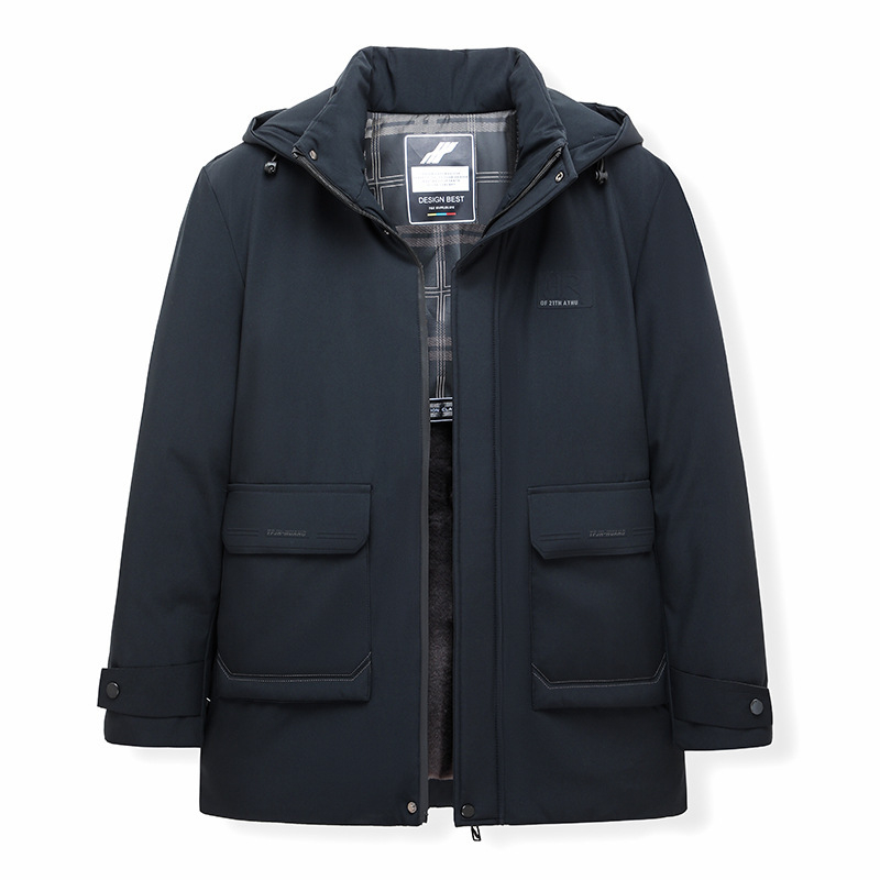 Памучно подплатено палто с качулка, Corduroy плат, ленена подплата, запазва топлината