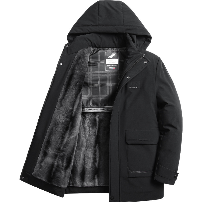 Памучно подплатено палто с качулка, Corduroy плат, ленена подплата, запазва топлината