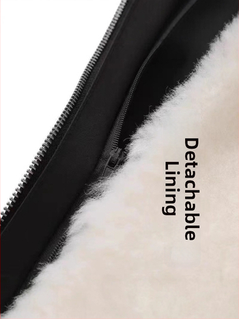 Vyriška žieminė striukė su kailio įdėklu ir vilnos deriniu, storesnis medvilnės užpildas, nuimamas apykaklė, užtrauktukas priekyje, laisvas kirpimas, įprastas ilgis