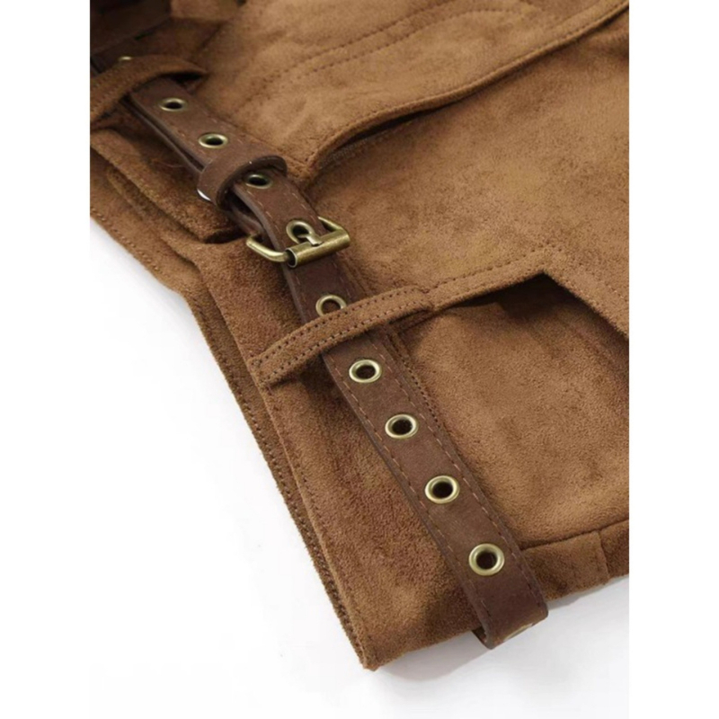 Șorturi pentru femei cu talie înaltă, stil bot, microelastic, țesătură lână-poliester, lungime trei sferturi, iarnă 2025, Xmhp