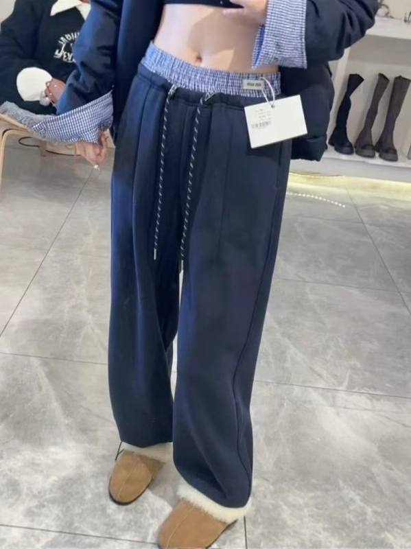 Ženske široke hlače s visokim strukom, casual stil, 95% pamuk