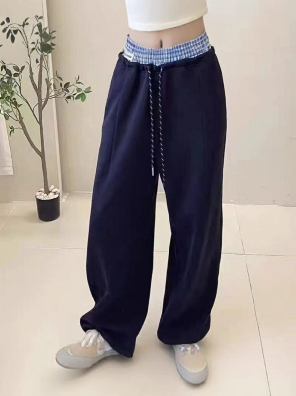 Ženske široke hlače s visokim strukom, casual stil, 95% pamuk