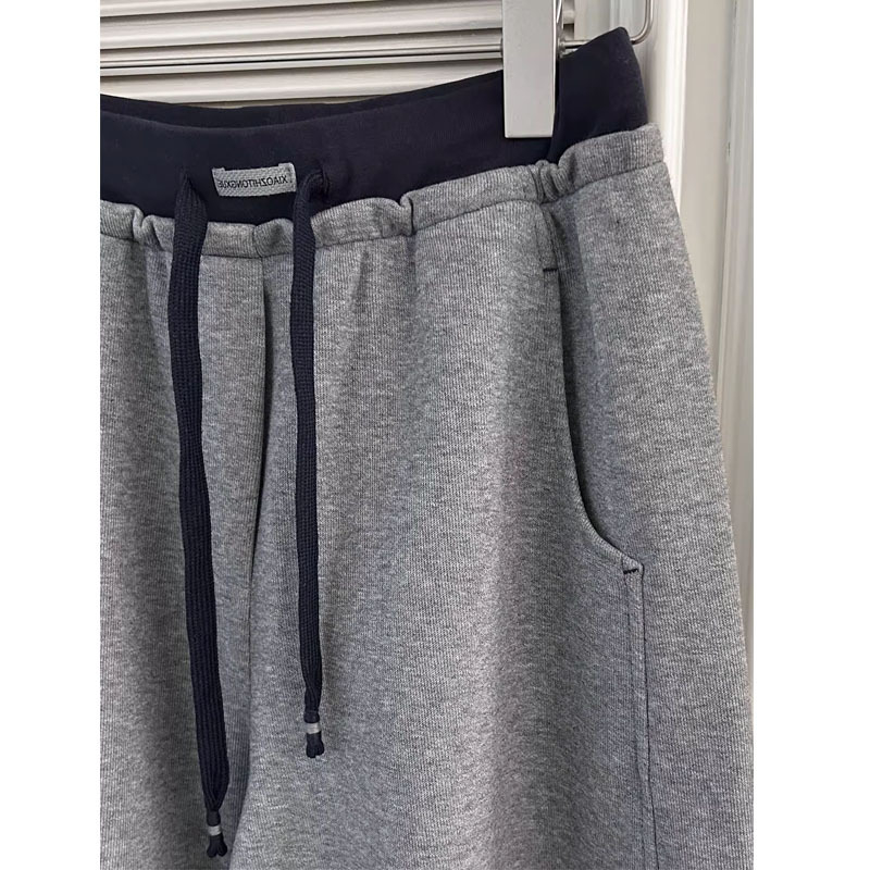 Ženske široke casual hlače s fleece podstavom, visoki struk, poliester 70–80%, jesen 2025