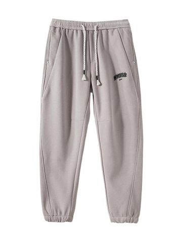 Мъжки спортни джогър панталони, tapered кройка, с връзка в талията, памук-полиестер смес, есен 2025