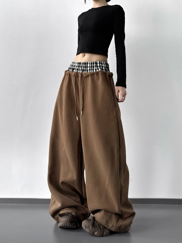 Ženske široke hlače, visokim strukom, casual stil, za svakodnevno nošenje