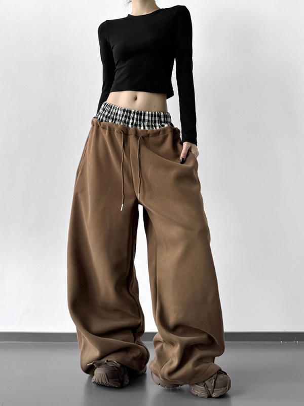 Ženske široke hlače, visokim strukom, casual stil, za svakodnevno nošenje
