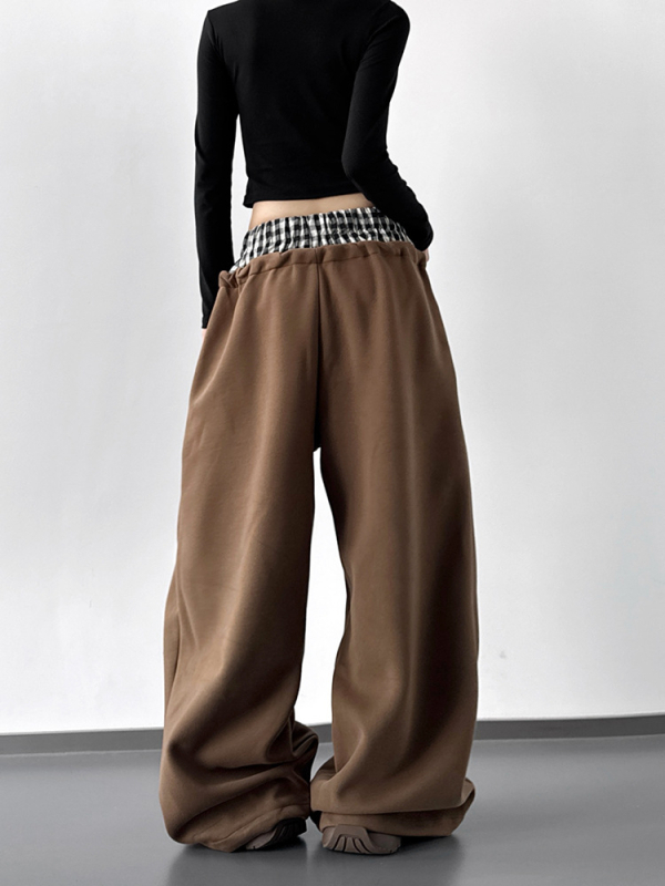Ženske široke hlače, visokim strukom, casual stil, za svakodnevno nošenje