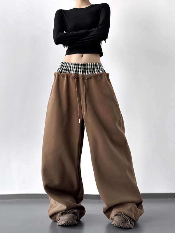 Ženske široke hlače, visokim strukom, casual stil, za svakodnevno nošenje