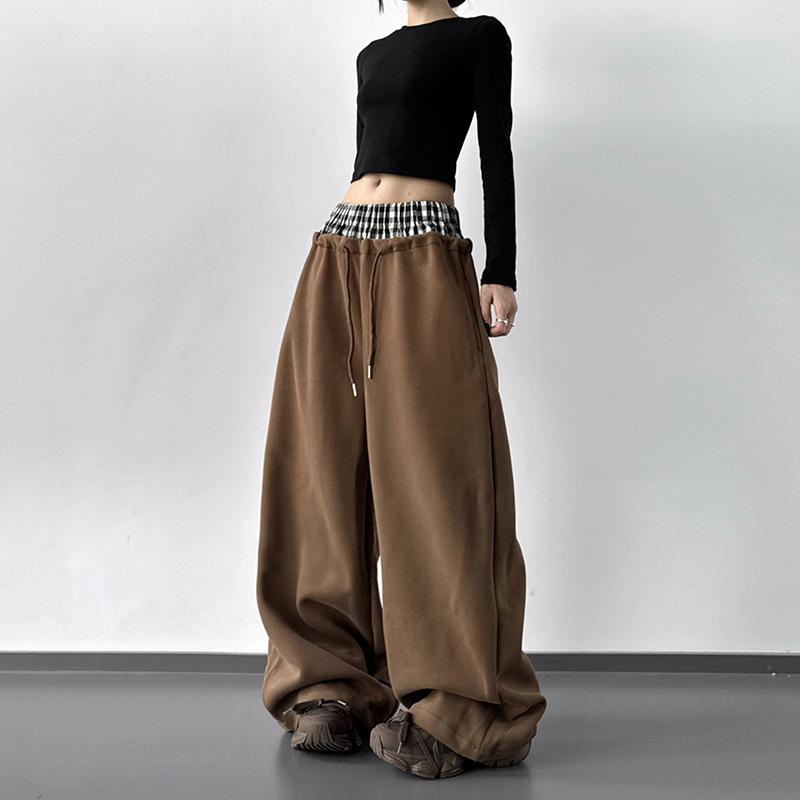 Ženske široke hlače, visokim strukom, casual stil, za svakodnevno nošenje