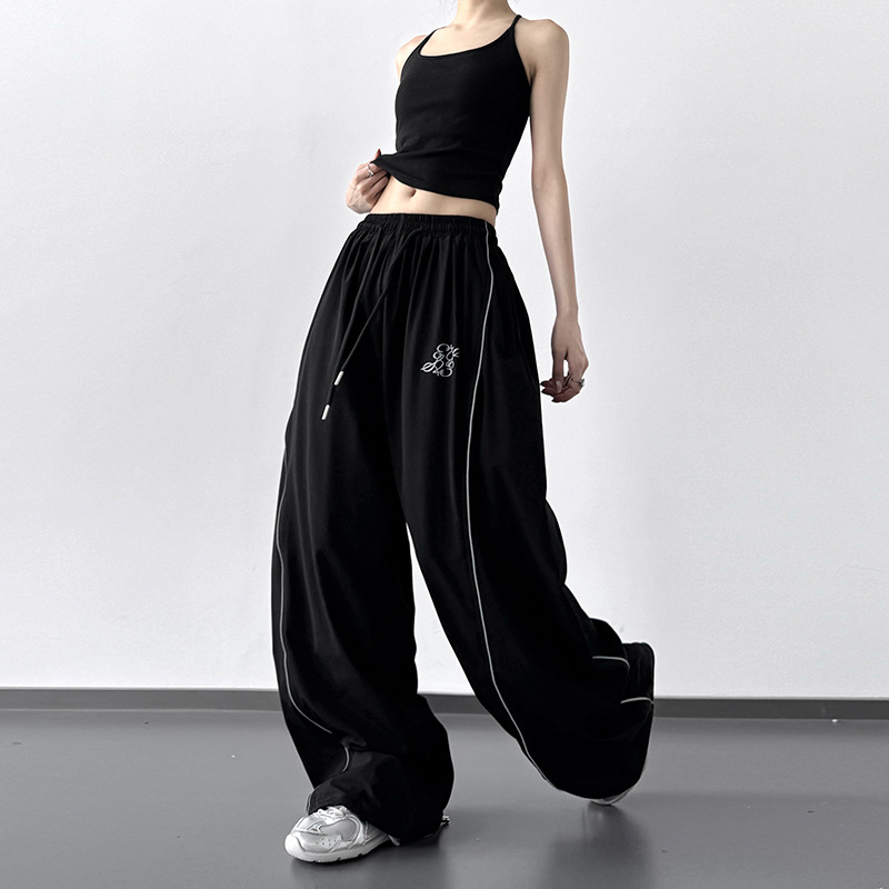 Ženske casual ravne hlače od akrilnog vlakna (95%+), ultra-tanka tkanina, gradski stil, ljeto 2025