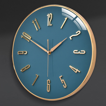 Ρολόι Τοίχου HB500 – κίνηση με σάρωση δευτερολέπτων, 3D καντράν, δερμάτινο καντράν, μεταλλικό περίβλημα, με μπαταρία