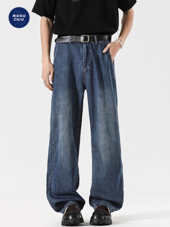 Lyocell traperice, labav kroj, široke nogavice, pranje peskom, srednji pojas