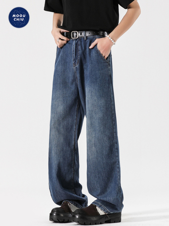 Lyocell traperice, labav kroj, široke nogavice, pranje peskom, srednji pojas