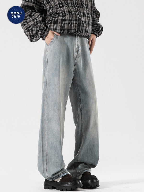 Lyocell traperice, labav kroj, široke nogavice, pranje peskom, srednji pojas