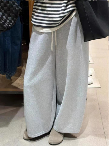 Pantaloni casual pentru femei, plus size, talie înaltă, croi larg, lungime 3/4, micro-elastic, amestec poliester