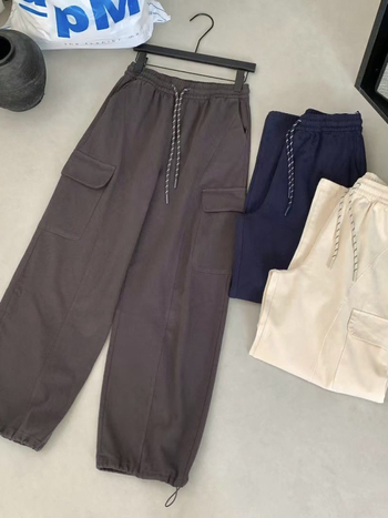 Femei: Pantaloni largi cu talie înaltă, croială lejeră, stil koreean de relaxare, toamnă 2025