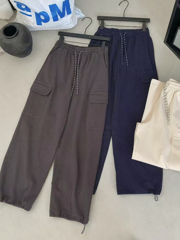 Femei: Pantaloni largi cu talie înaltă, croială lejeră, stil koreean de relaxare, toamnă 2025