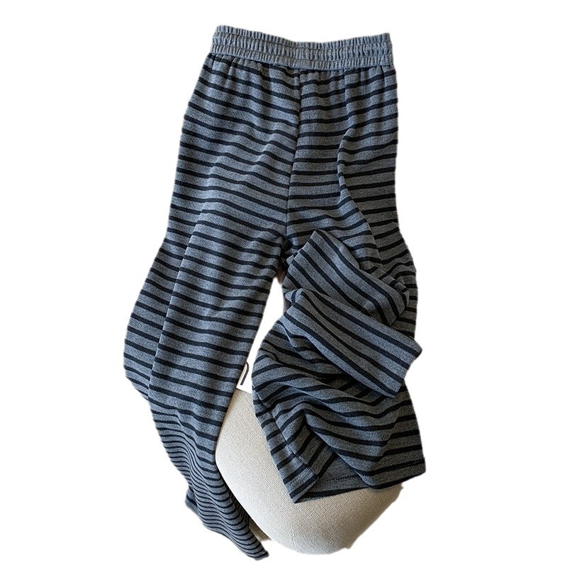 Pantaloni cu croi drept pentru birou și purtare zilnică, talie înaltă, șnur, amestec bumbac-poliester, microelasticitate