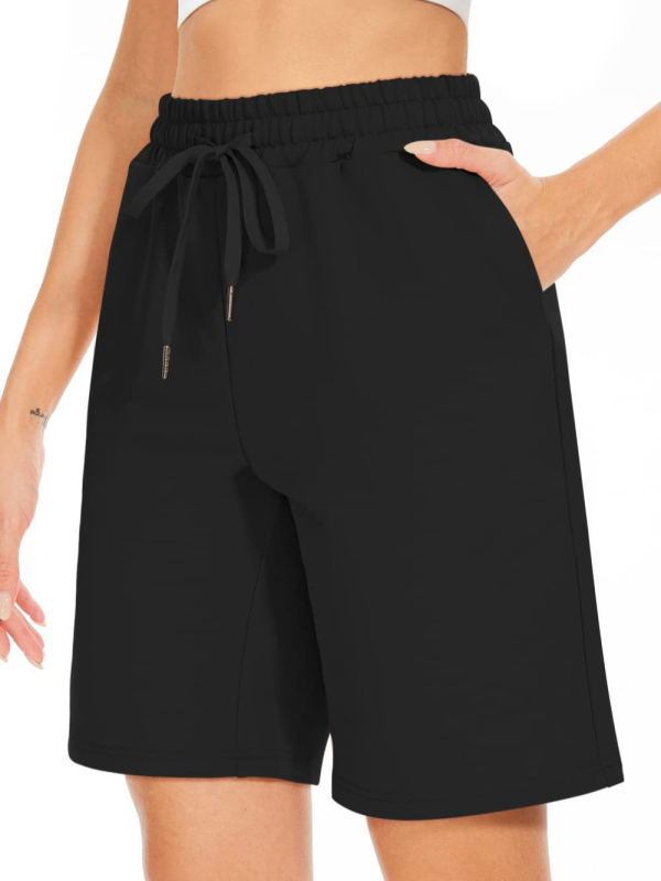 Pantaloni capri casual pentru femei, talie înaltă, croială lejeră, 90-95% poliester, vară 2025, stil street hipster