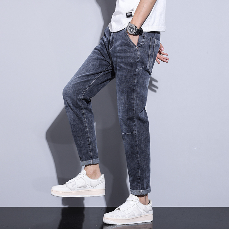 Džins hlače od denima, ravni kroj, duge hlače, srednja struka, 70% pamuk / 29% poliester / 1% elastan