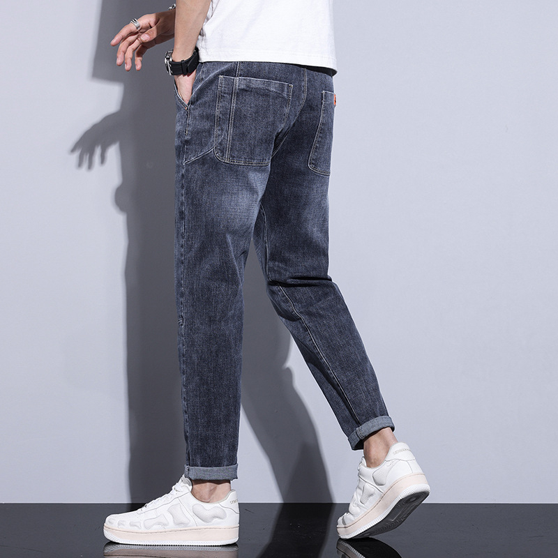 Džins hlače od denima, ravni kroj, duge hlače, srednja struka, 70% pamuk / 29% poliester / 1% elastan