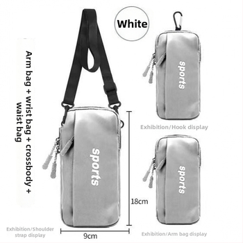 Arm tase Huawei telefonam, universāla, PU materiāls, pār plecu vai jostu nēsāšanai, riteņbraukšanai