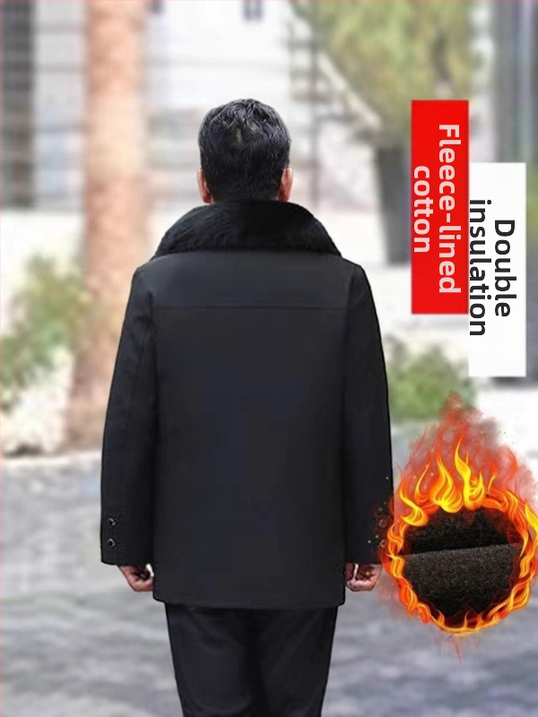 Talvine meeste puuvillapõhise vooderdu ja eemaldatavate varrukatega jakk, extra paks, vaba lõige, keskmise pikkusega eeslukk