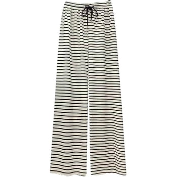 Ženské voľnočasové nohavice, vysoký pás, rovný strih, s potlačeným vzorom, materiál milk silk, 70–80% polyester a <30% spandex, jar 2024, japonsko-kórejský oddychový štýl