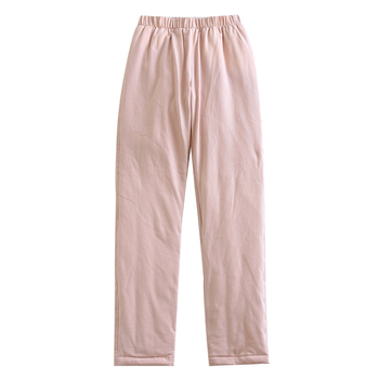 Moteriškos storo medvilnės kelnes su tiesia kirpimo linija, vidutinio juosmens, užpildas >95% medvilnės