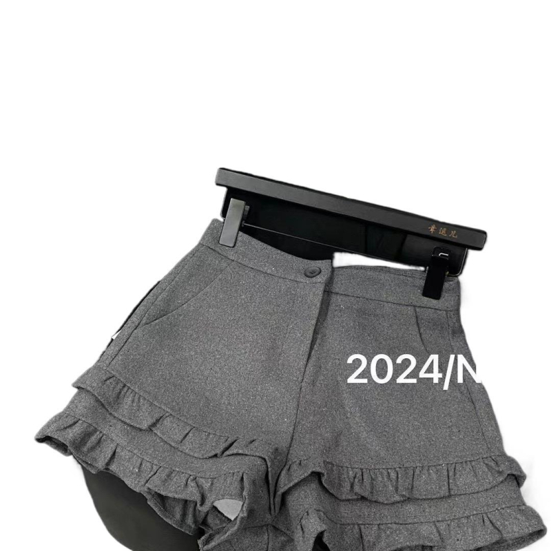 Casual široke vunene hlače (Tkanina: tkana; Glavni materijal: vuna; Duljina: 3/4; Mikroelastične)