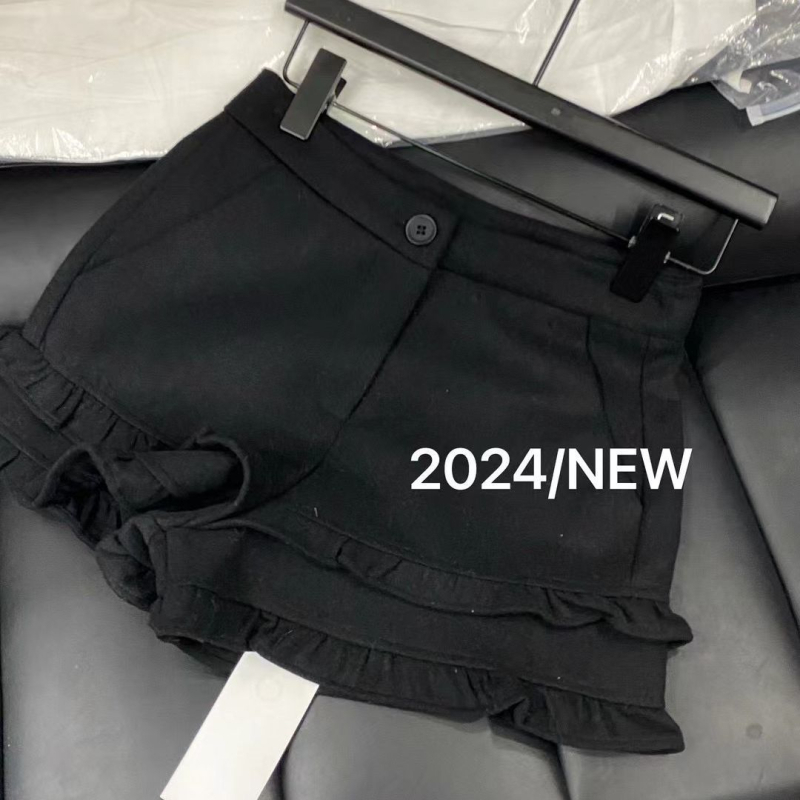 Casual široke vunene hlače (Tkanina: tkana; Glavni materijal: vuna; Duljina: 3/4; Mikroelastične)