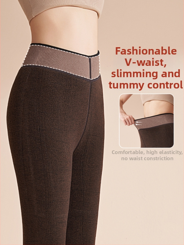 Naiste termol Legingi villase voodriga, kõrge vöökoht, kits lõige, puuvill 70–80% viskoosi segu