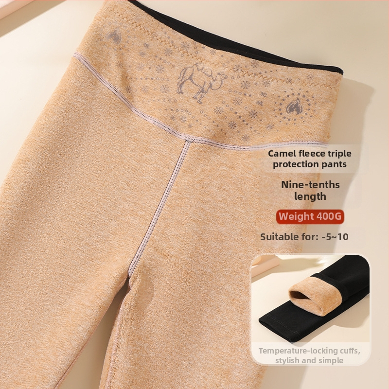 Talvised paksud kudumispüksid naistele, kõrge vöökoh, slim istuvus, puuvill-viskoosi segu