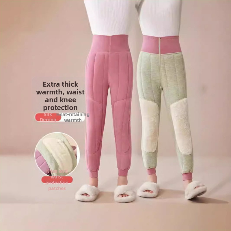 Meitenēm ziemas kokvilnas legingi ar flīsa oderi, augsta vidukļa, 78% kokvilnas, vecuma 3–8 gadi