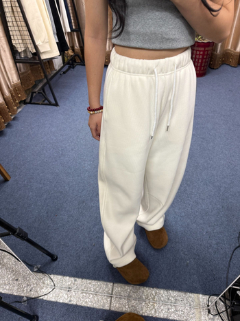 Casual Chenille ravne hlače, visokim strukom, gradski stil, zima 2025