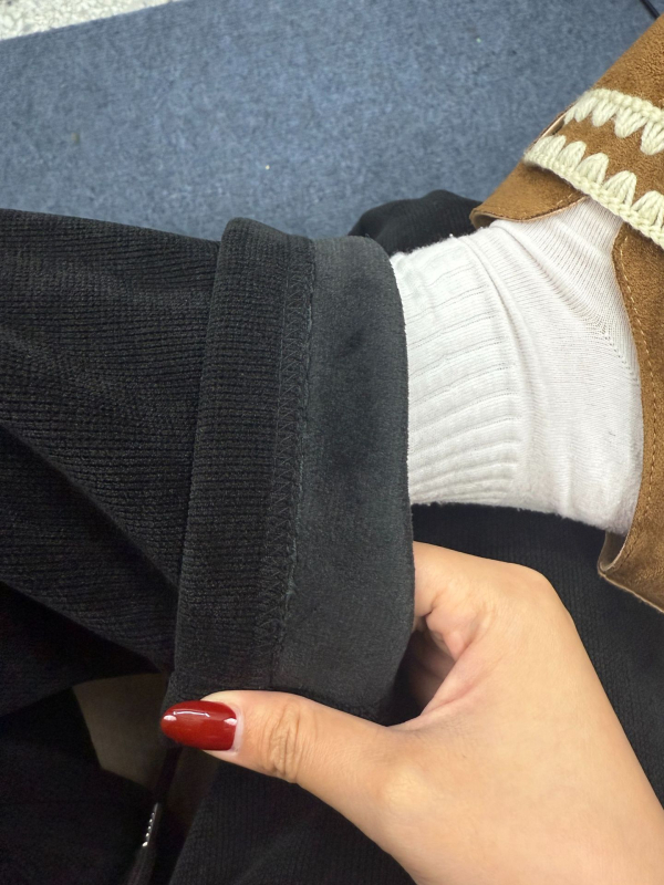 Casual Chenille ravne hlače, visokim strukom, gradski stil, zima 2025