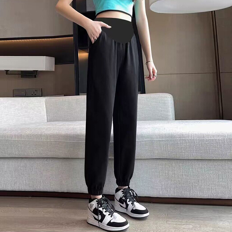 Trudnički set: top i hlače od pamuka, labav kroj, dugi rukavi, 80–90% pamuka, jesenski japansko-korejski casual stil