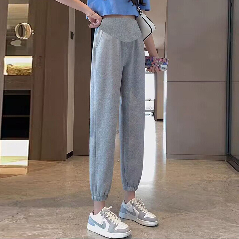 Trudnički set: top i hlače od pamuka, labav kroj, dugi rukavi, 80–90% pamuka, jesenski japansko-korejski casual stil