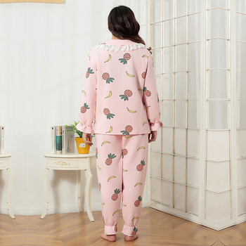 Mommy Song Set za dojenje od pamukastog pletiva s otiskom, duge rukave, otvor za dojenje, 90–95% pamuka, spandex <30%