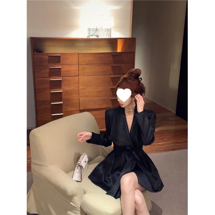 Ženski chenille windbreaker kardigan s kaišem u struku, srednja duljina, poluotvoren ovratnik, trake