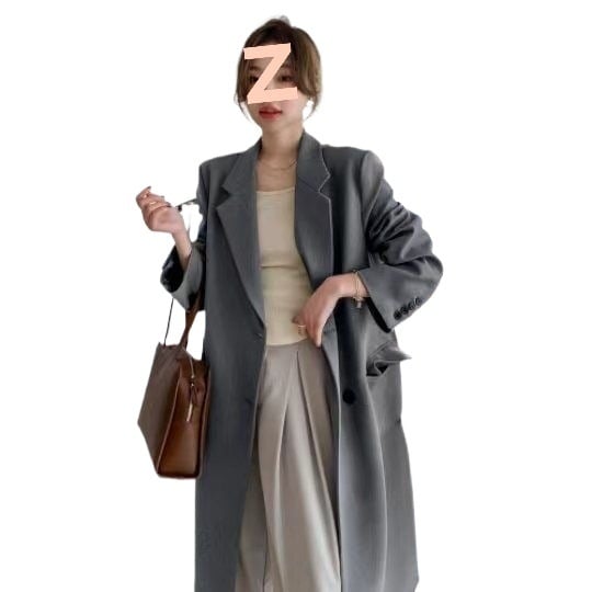 Dugi ženski blejzer od chenilla u korejskom stilu, s polo ovratnikom, jednostruko kopčanje, rukavi princeze, ultra kratka duljina (≤40 cm)