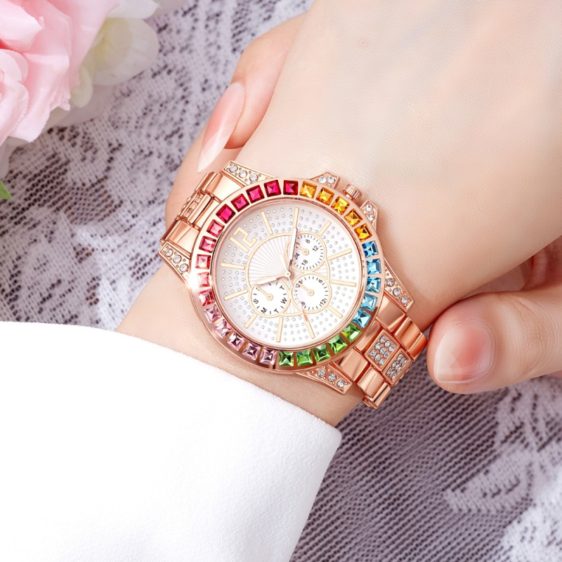 MEIBO ženski kvarcni sat, model 3033, pokretanje 68, kućište i narukvica od legure, titan kopča