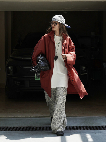 Ženska duga najlon windbreaker jakna, jednobojna boja, 95% najlon, zip zatvaranje, ležerni japansko-korejski stil