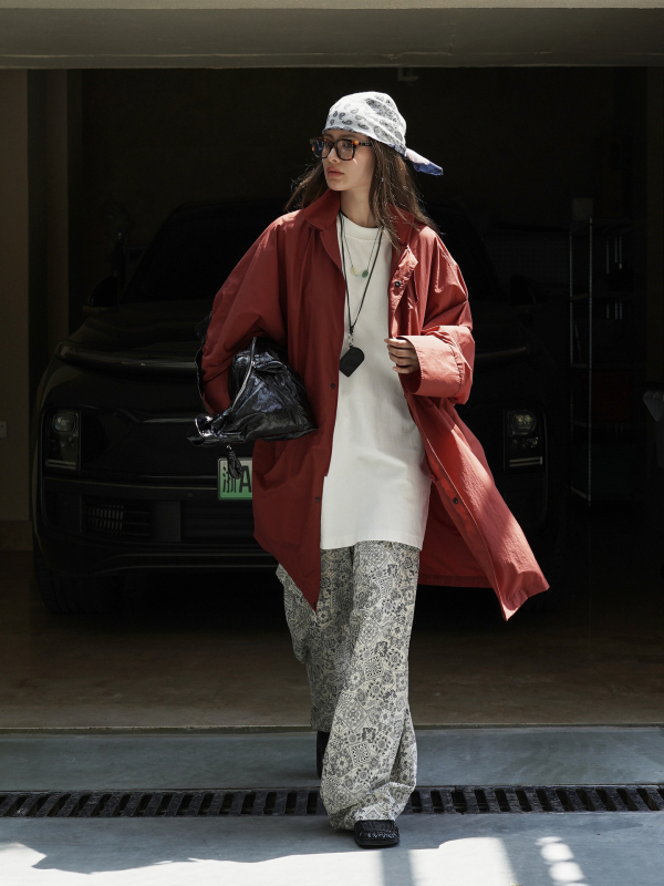 Ženska duga najlon windbreaker jakna, jednobojna boja, 95% najlon, zip zatvaranje, ležerni japansko-korejski stil