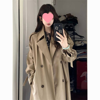 Ženska windbreaker jakna, smjesa pamuka i poliestera, A-kroj, ovratnik u stilu sakoa, ultra kratka duljina (≤40 cm), Proljeće 2025