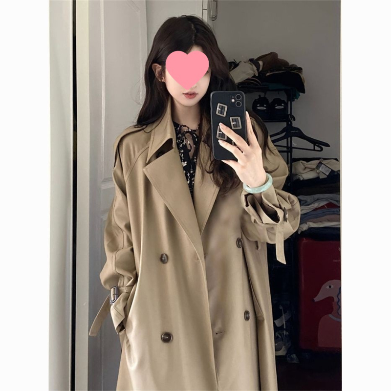 Ženska windbreaker jakna, smjesa pamuka i poliestera, A-kroj, ovratnik u stilu sakoa, ultra kratka duljina (≤40 cm), Proljeće 2025