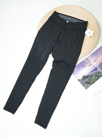 Női termosz nadrág nylon és spandex külső anyaggal, magas derék, karcsú ceruza szabás, pamut töltés