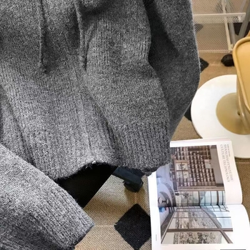 Kardigan s kapuljo i zatvaračem, ležernog kroja, Mercerizirana tkanina, PVC tkanina s manje od 30% spandeksa, duljina 50–65 cm, jesen 2025