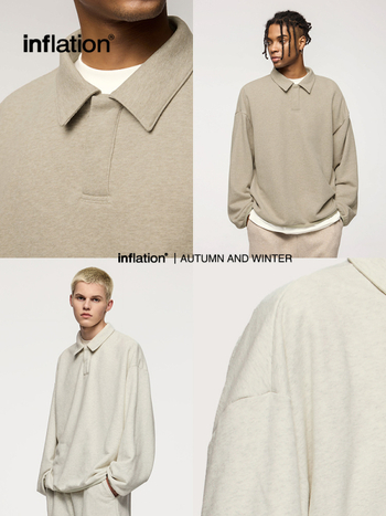 Muški fleece pulover s kružnim izrezom, fleece podstava, mješavina pamuka 86,7% / 13,3% poliester, dugi rukavi, široka silueta